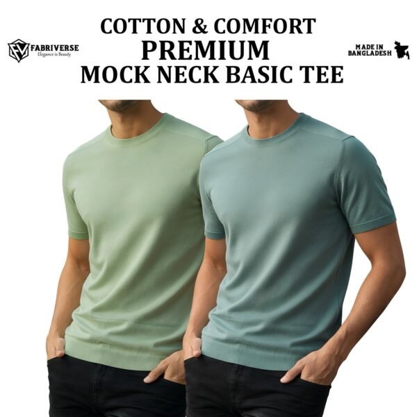 Premium Mock Neck (Lemon-Mint)