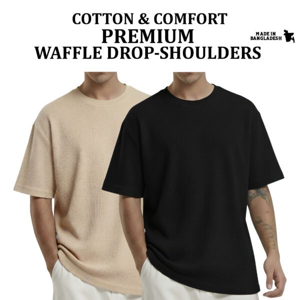 Premium Waffle Drop (Biscuit-Black)