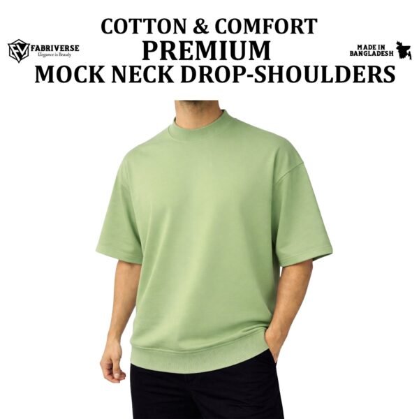 Mock Neck Drop-Shoulder (Lemon)