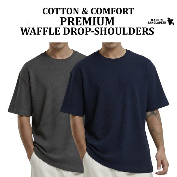 Premium Waffle Drop (Charcoal-Navy)