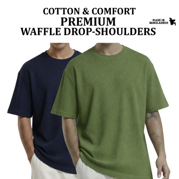 Premium Waffle Drop (Navy-Olive)