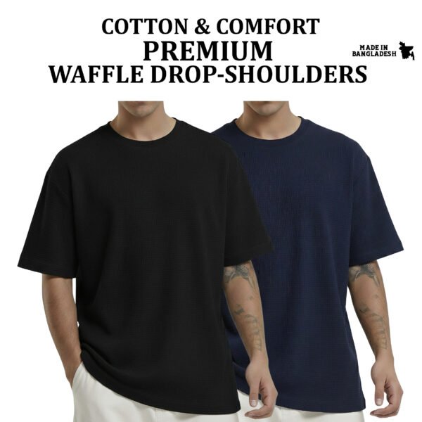 Premium Waffle Drop (Black-Navy)