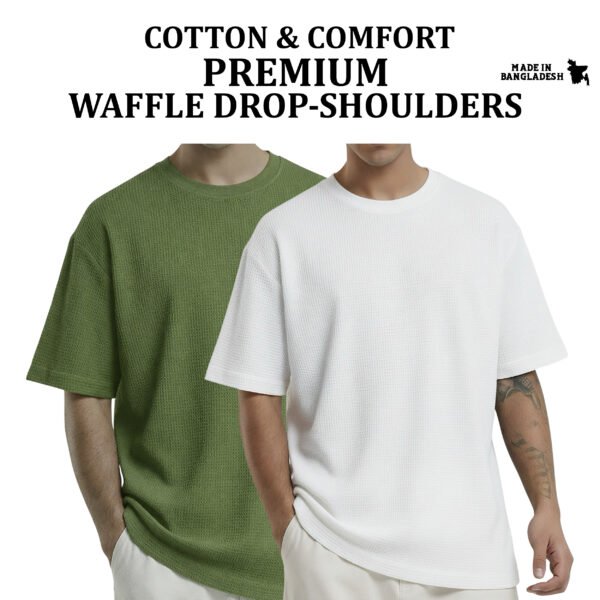 Premium Waffle Drop (Olive-White)
