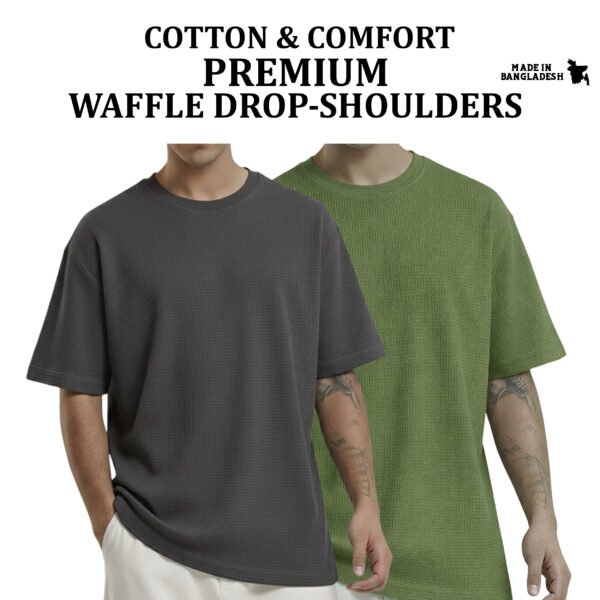 Premium Waffle Drop (Charcoal-Olive)