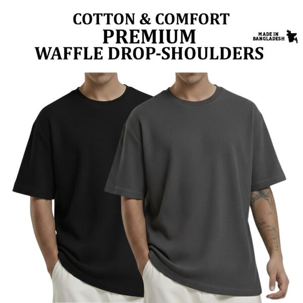 Premium Waffle Drop (Black-Charcoal)