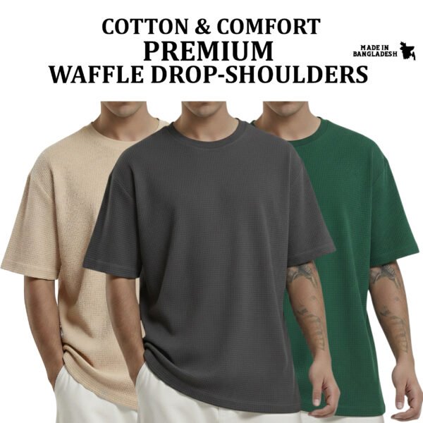 Premium Waffle Drop (Biscuit-Charcoal-B.Green)