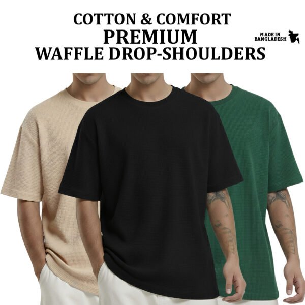 Premium Waffle Drop (Biscuit-Black-B.Green)