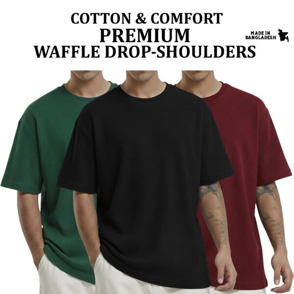 Premium Waffle Drop (B.Green-Black-Maroon)