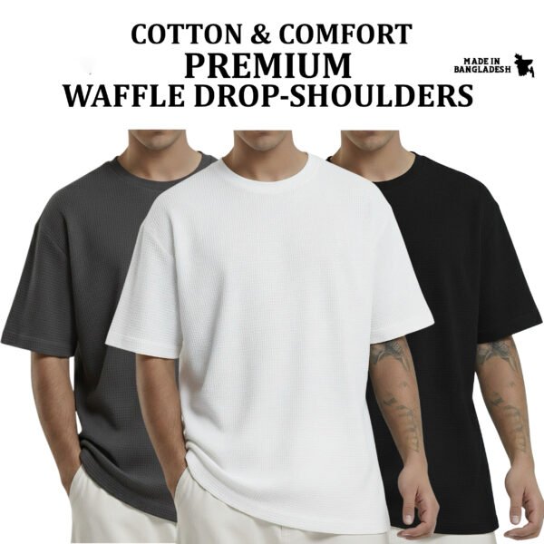 Premium Waffle Drop (Charcoal-White-Black)
