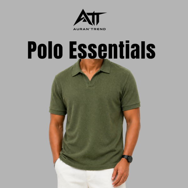 Premium Waffle Cuban Polo Olive