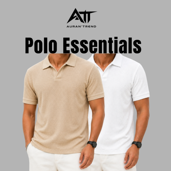 Premium Waffle Cuban Polo Biscuit-White