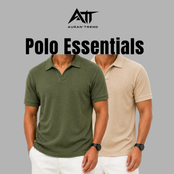 Premium Waffle Cuban Polo Olive-Biscuit