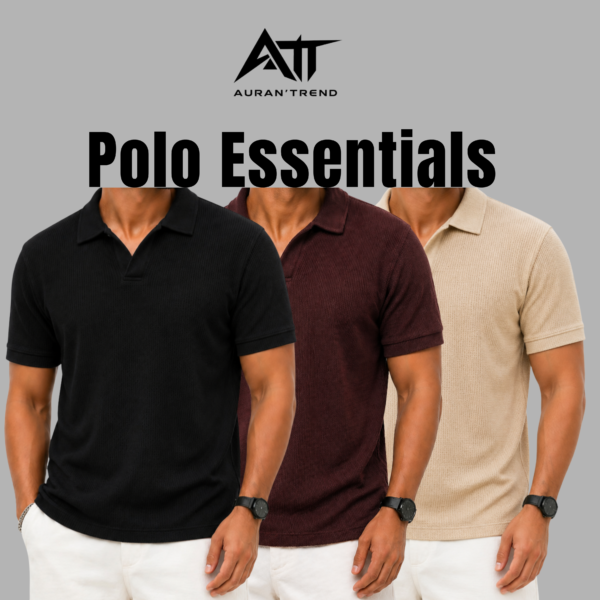 Premium Waffle Cuban Polo Black-Coffee-Biscuit