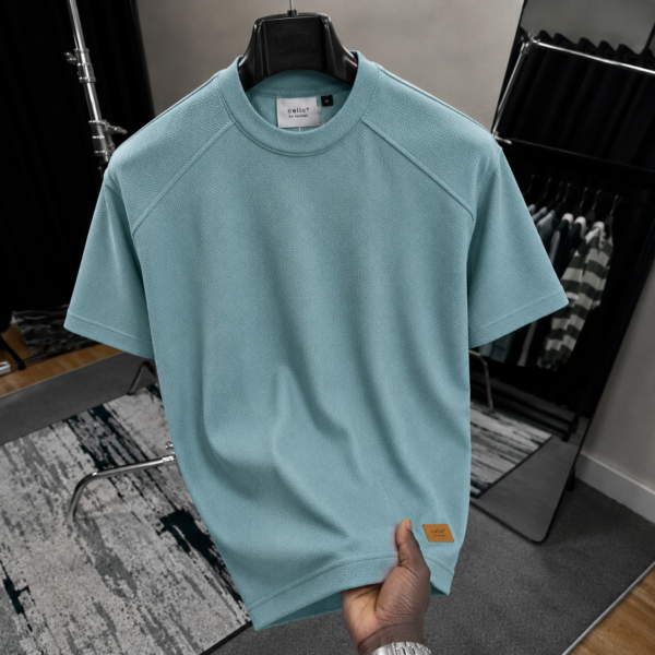 Men's Mock Neck Basic T-Shirt - Mint