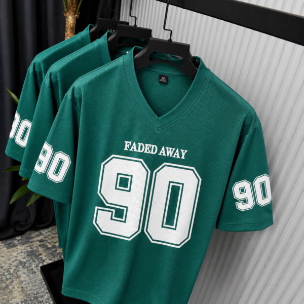 Premium V-Neck Mesh Jersey T-Shirt Pastale