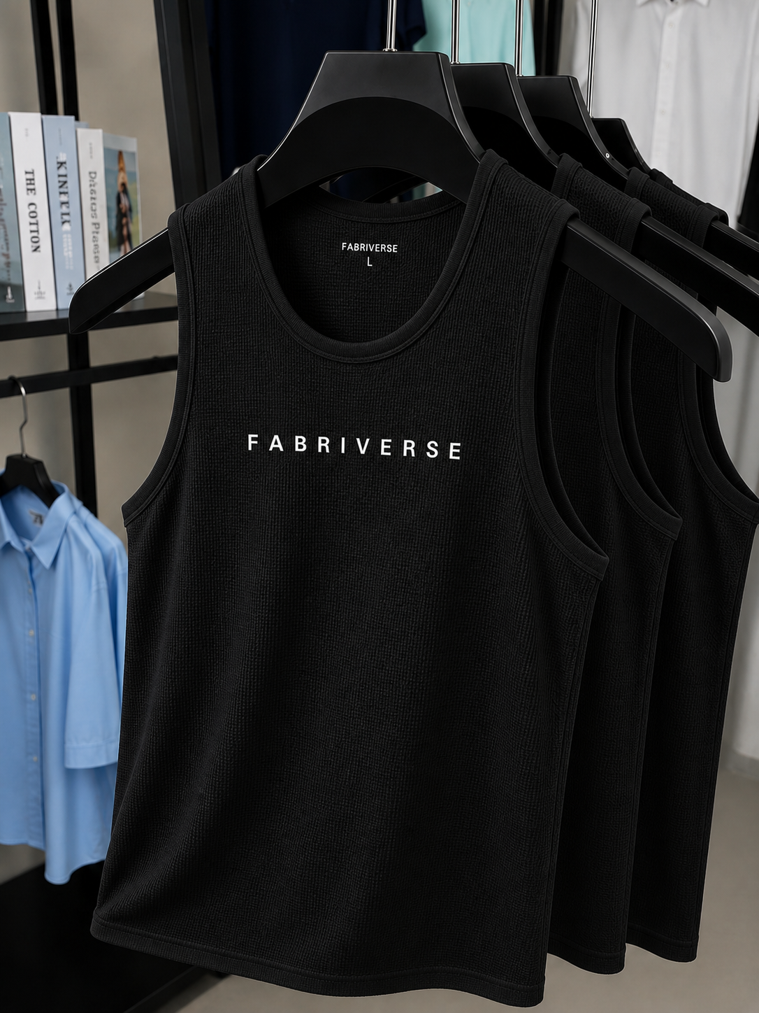Waffle Tank Top {Black}